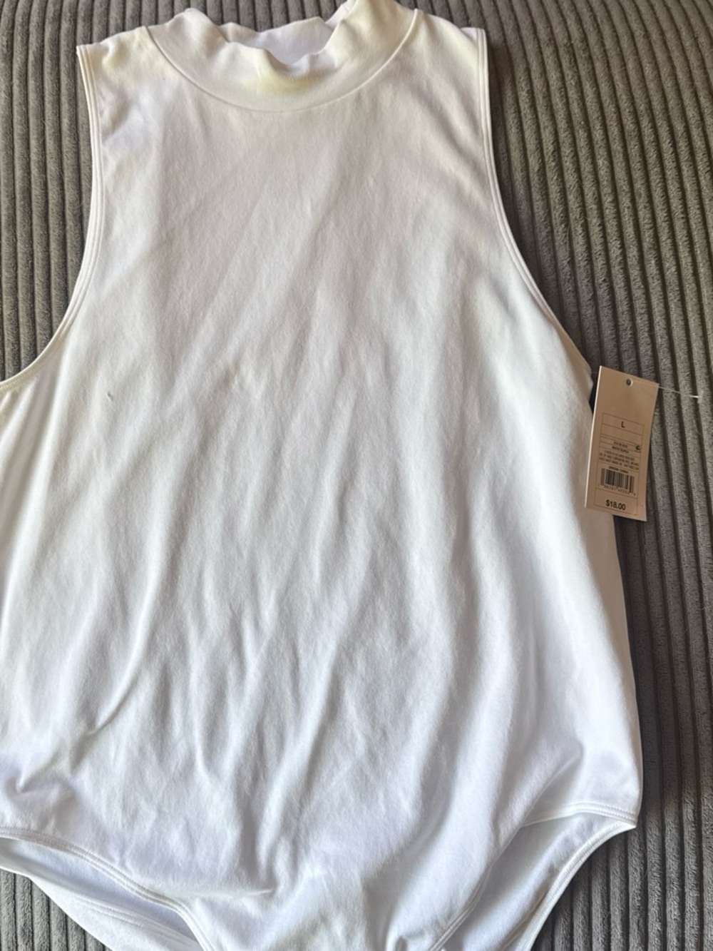 Target White Sleeveless Mock Neck Bodysuit